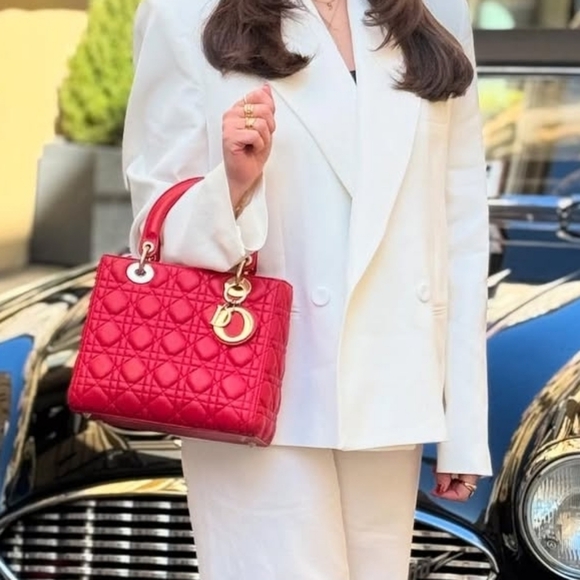 Dior Handbags - MSRP $8500 Like NEW! Christian Dior Lady Dior Bag Cannage Quilt Lambskin Medium